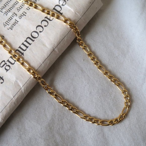 NEW 18K Gold Plated Link Chain Necklace 1 - Picture 3 of 8